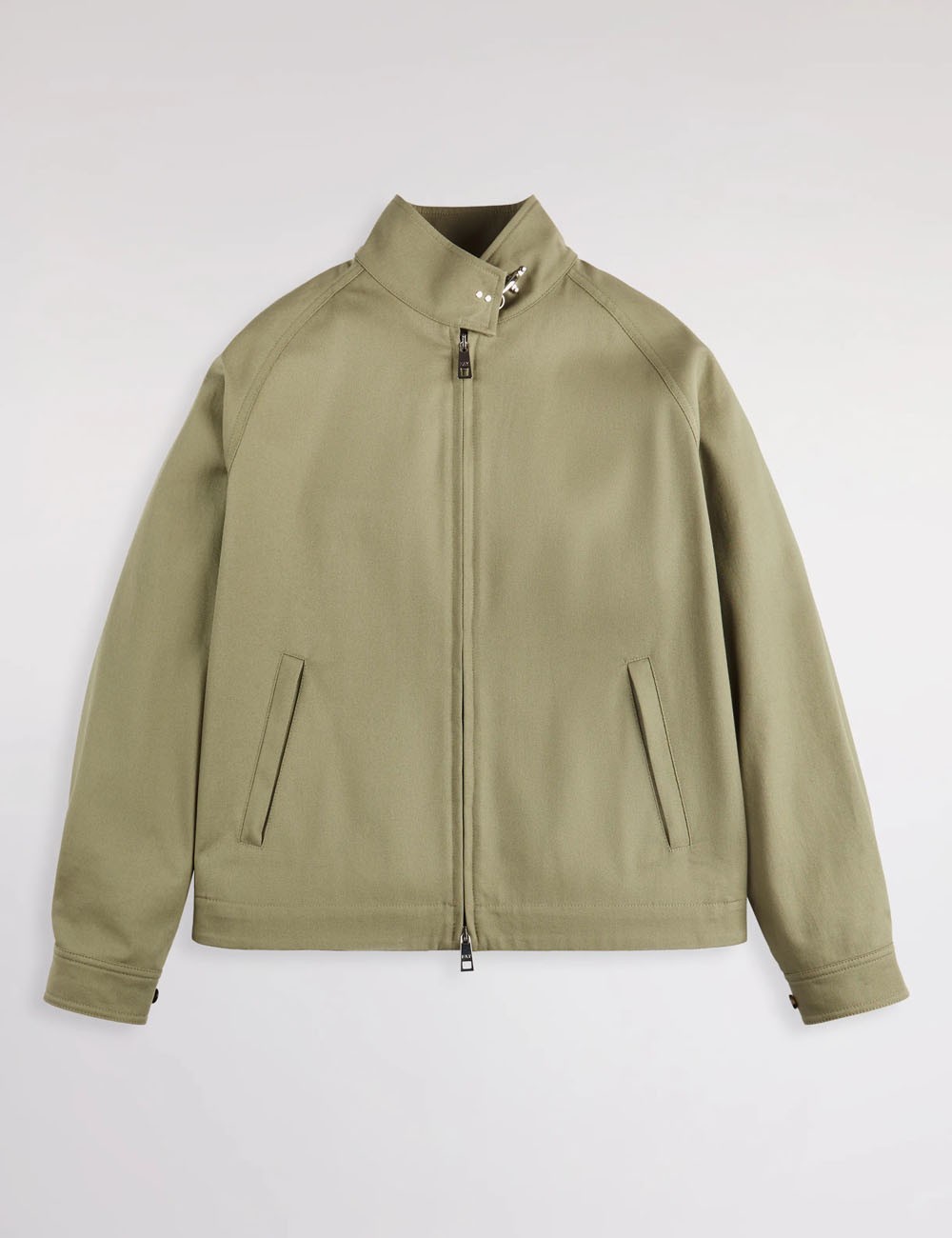 Bomber in Drill di Cotone verde