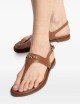 Sandalo infradito Mandy in pelle con cinturino a T luggage