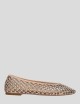 Ballerine LEONOR scamosciate traforate rete con strass nude