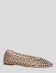 Ballerine LEONOR scamosciate traforate rete con strass nude