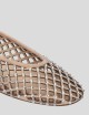 Ballerine LEONOR scamosciate traforate rete con strass nude