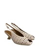 Slingback spuntata traforata burro