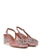 Slingback Chelsea in tessuto e applicazioni rosa