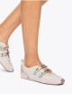 Sneakers Islington Mary Jane in pelle burro rosa