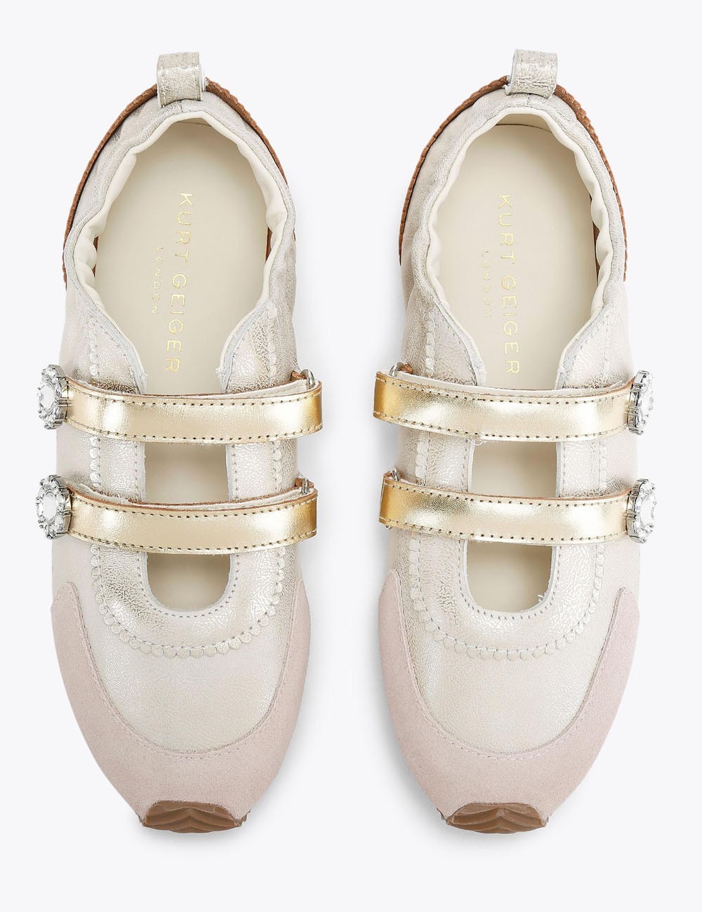 Sneakers Islington Mary Jane in pelle burro rosa