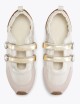 Sneakers Islington Mary Jane in pelle burro rosa