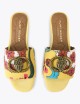 Sandalo basso Chelsea in raso giallo