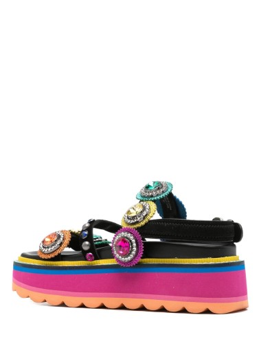 Sandali platform Octavia con dettagli in cristallo
