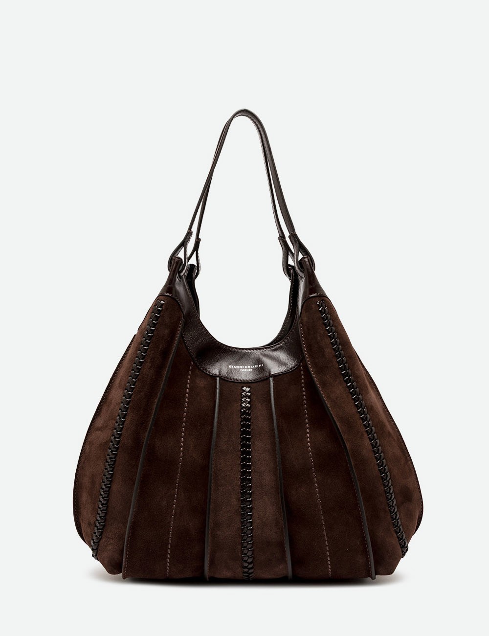 Shoulder bag DUA in suede espresso