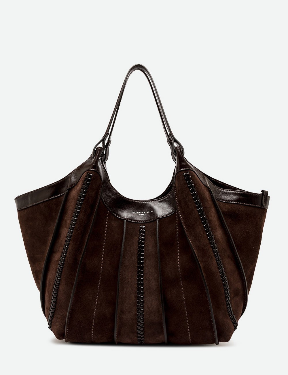 Borsa a spalla DUA scamosciata espresso