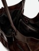 Borsa a spalla DUA scamosciata espresso