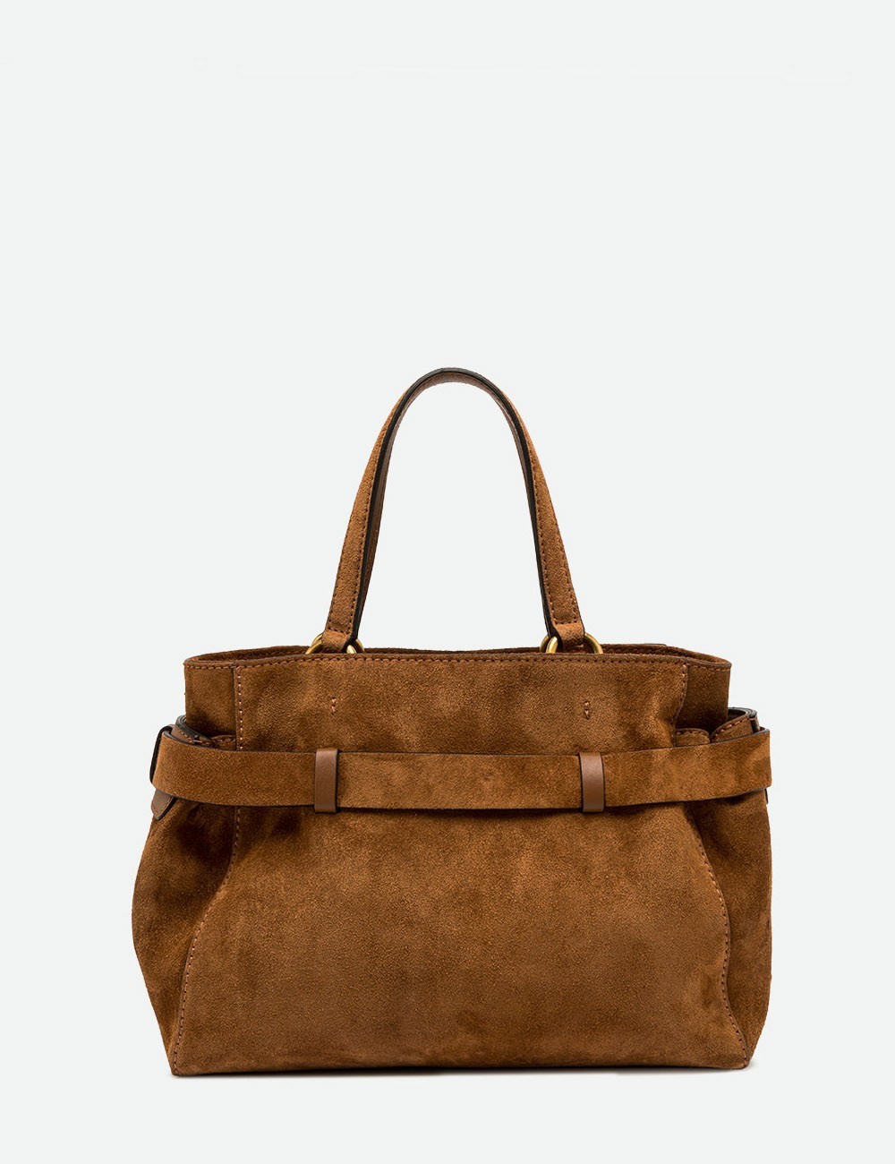 Borsa a mano MIRANDA scamosciata cognac