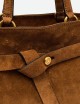 Borsa a mano MIRANDA scamosciata cognac