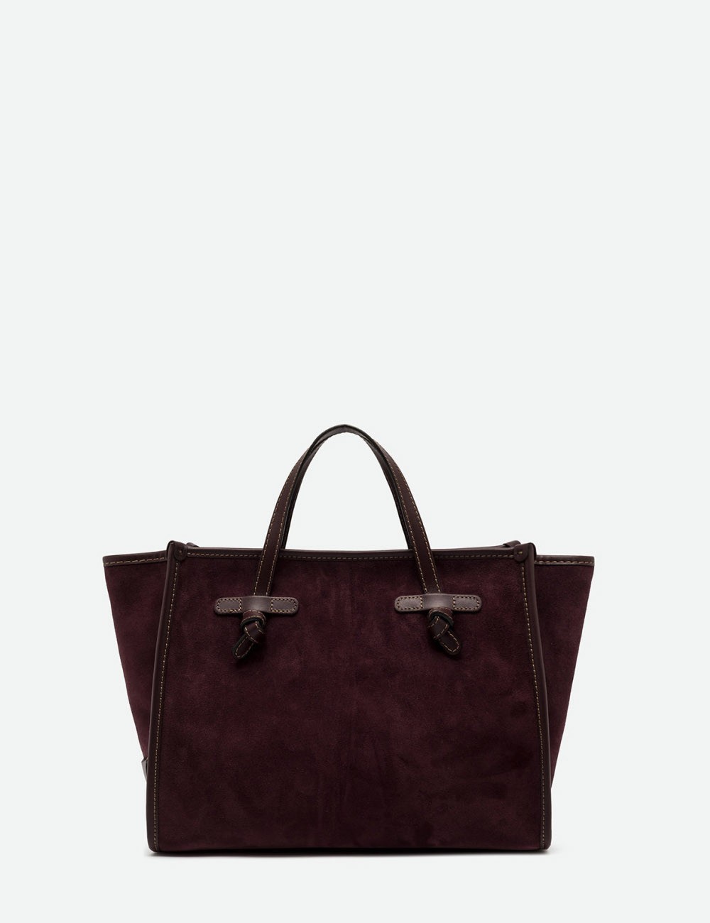 Borsa a mano MISS MARCELLA 32 in pelle scamosciata AMARONE