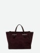 Borsa a mano MISS MARCELLA 32 in pelle scamosciata AMARONE