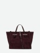 Borsa a mano MISS MARCELLA 32 in pelle scamosciata AMARONE