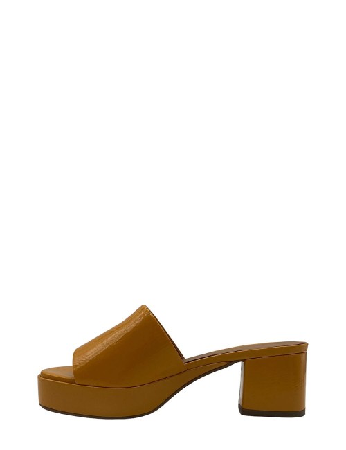 Sandalo Alto in Ecopelle Marrone