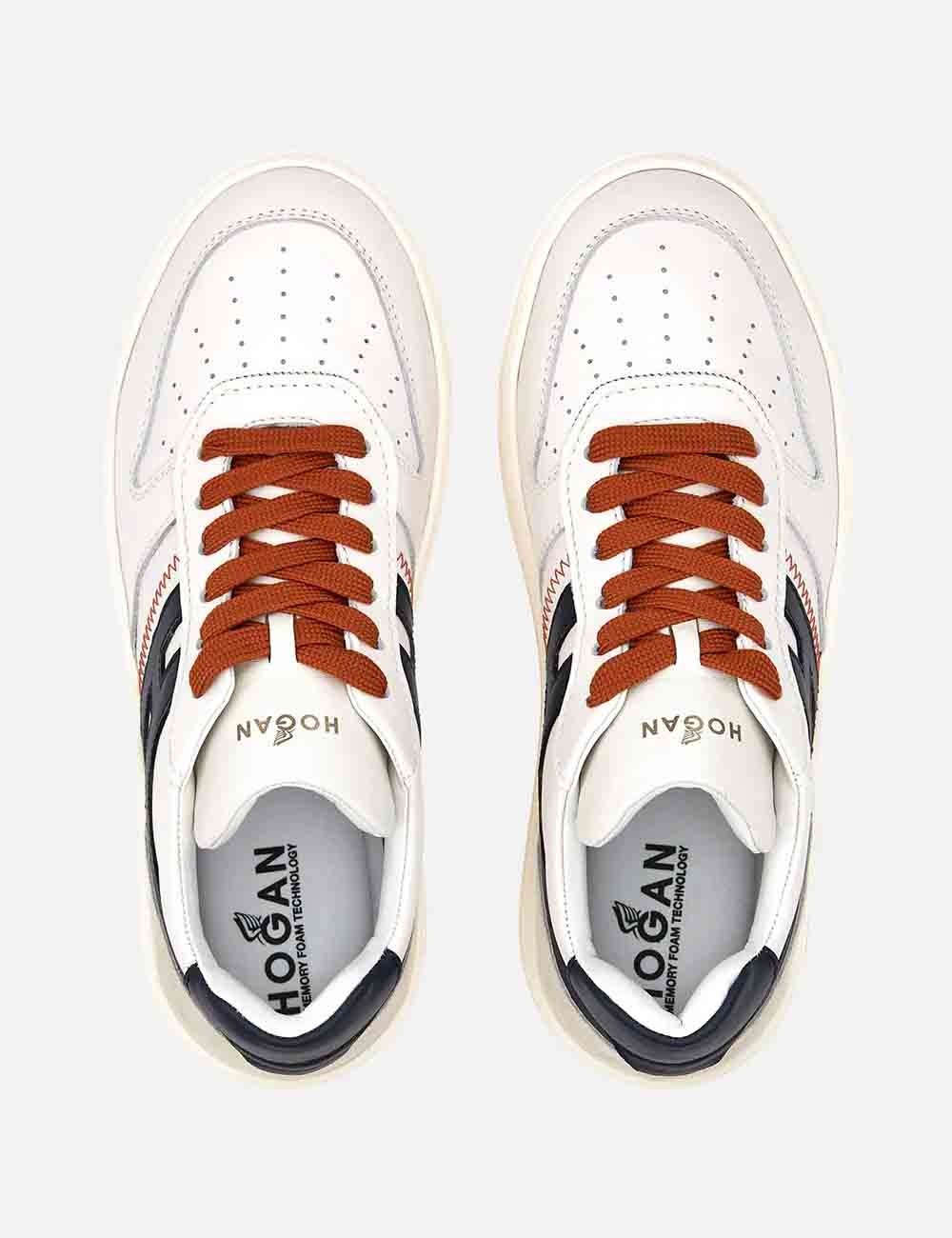 Sneakers H630 Bianco Blu Arancio