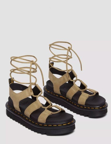 Sandali di pelle con lacci Nartilla Savannah Tan - Tumbled Nubuck