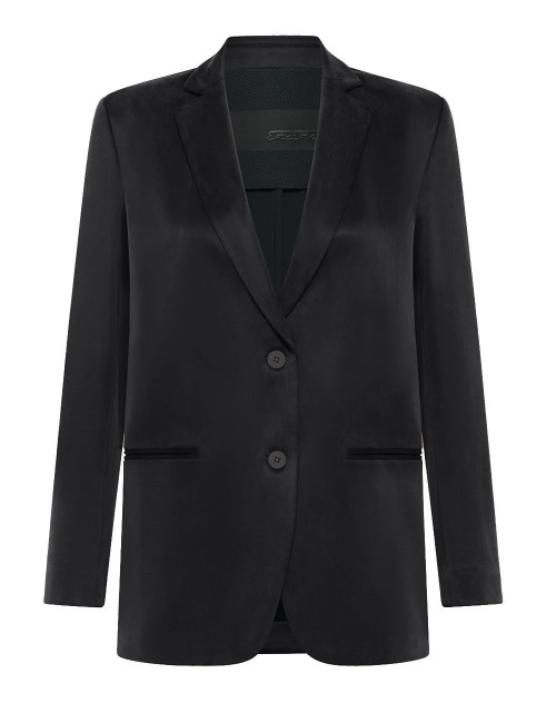 Cupro Boyfriend Wom Blazer black