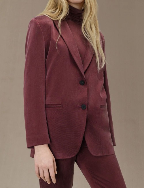 Cupro Boyfriend Wom Blazer black