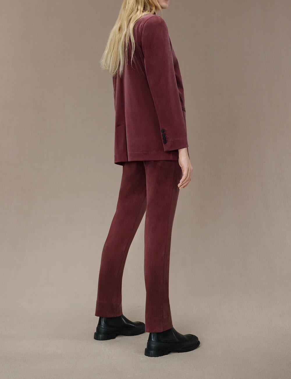 Cupro Boyfriend Wom Blazer black