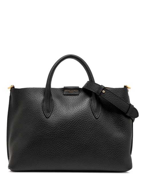 ARETHA LEATHER BAG NERO CASTORO