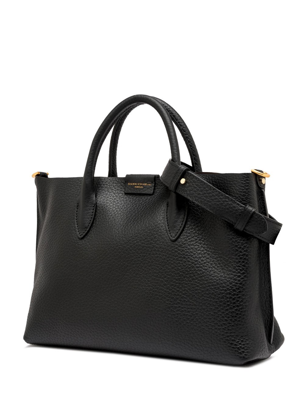 ARETHA LEATHER BAG NERO CASTORO