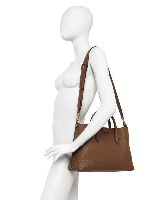 BORSA IN PELLE ARETHA NERO CASTORO