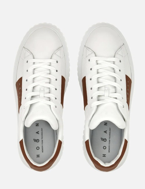 Sneakers H-Stripes Bianco Rosso