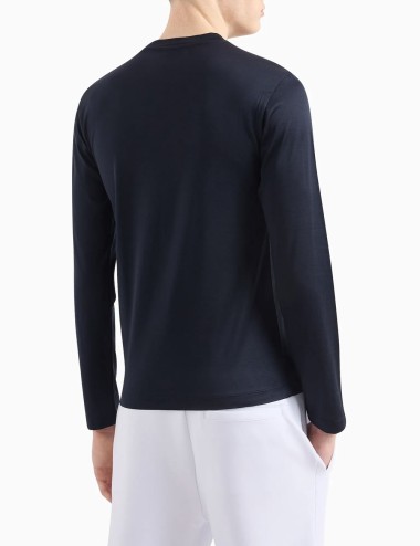Maglia in jersey misto lyocell ASV blu navy
