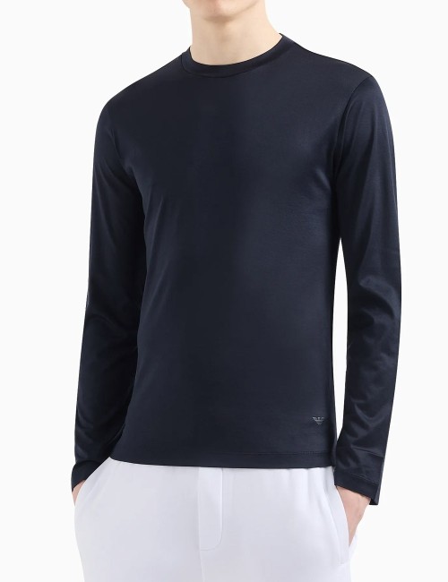 Maglia in jersey misto lyocell ASV blu navy