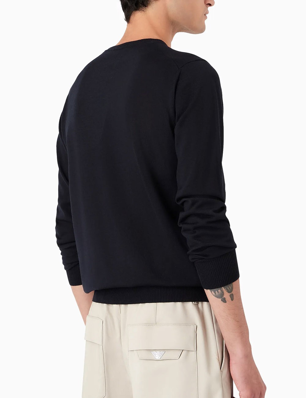 Maglione in pura lana vergine blu navy