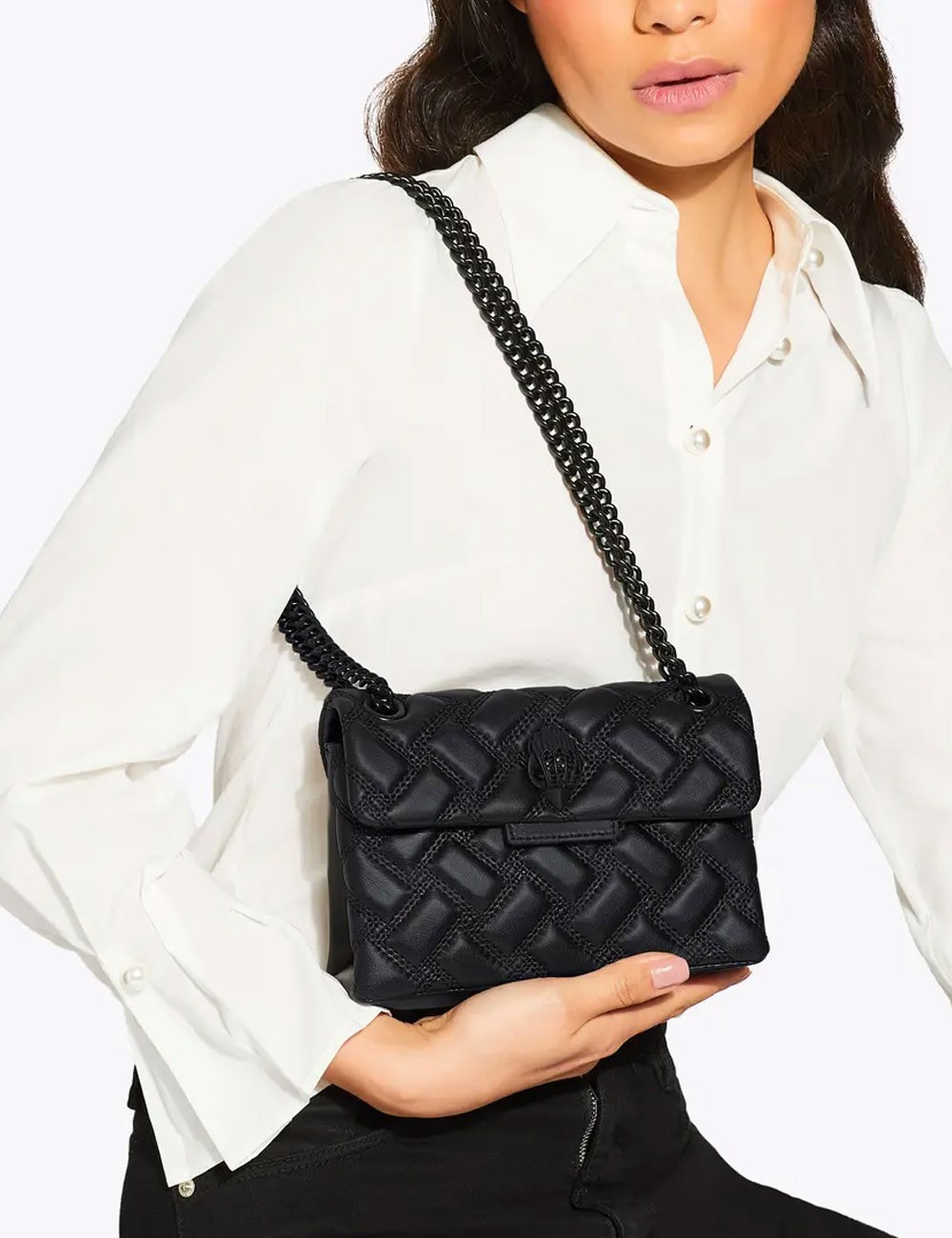 Shoulder bag mini kensington drench black