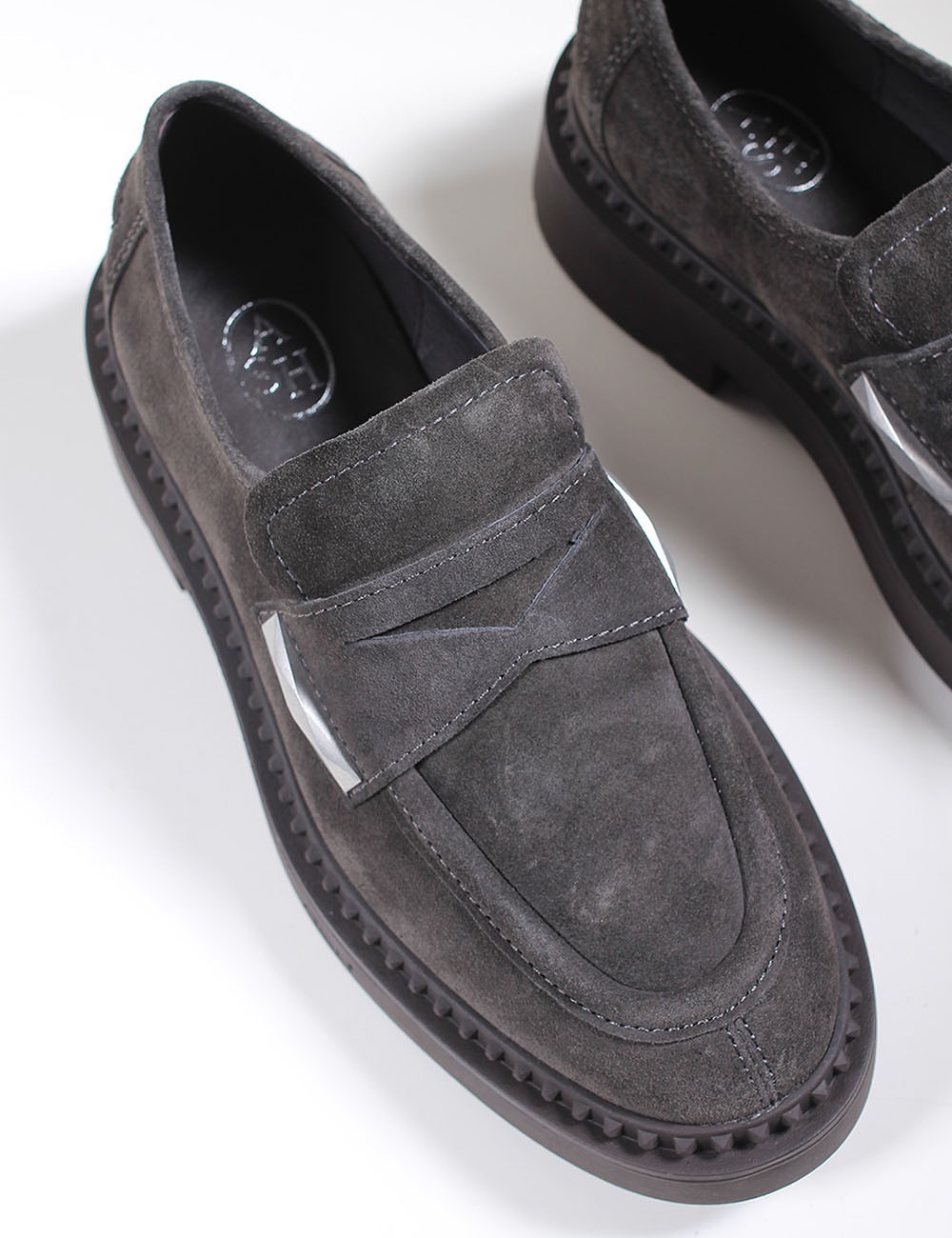 Mocassino scamosciato Medusa Anthracite