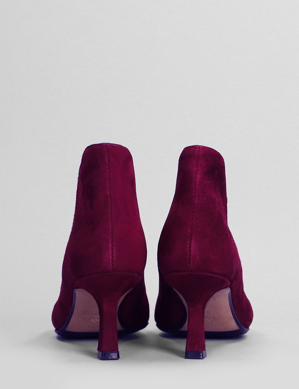 BORDEAUX SUEDE ANKLE BOOTS