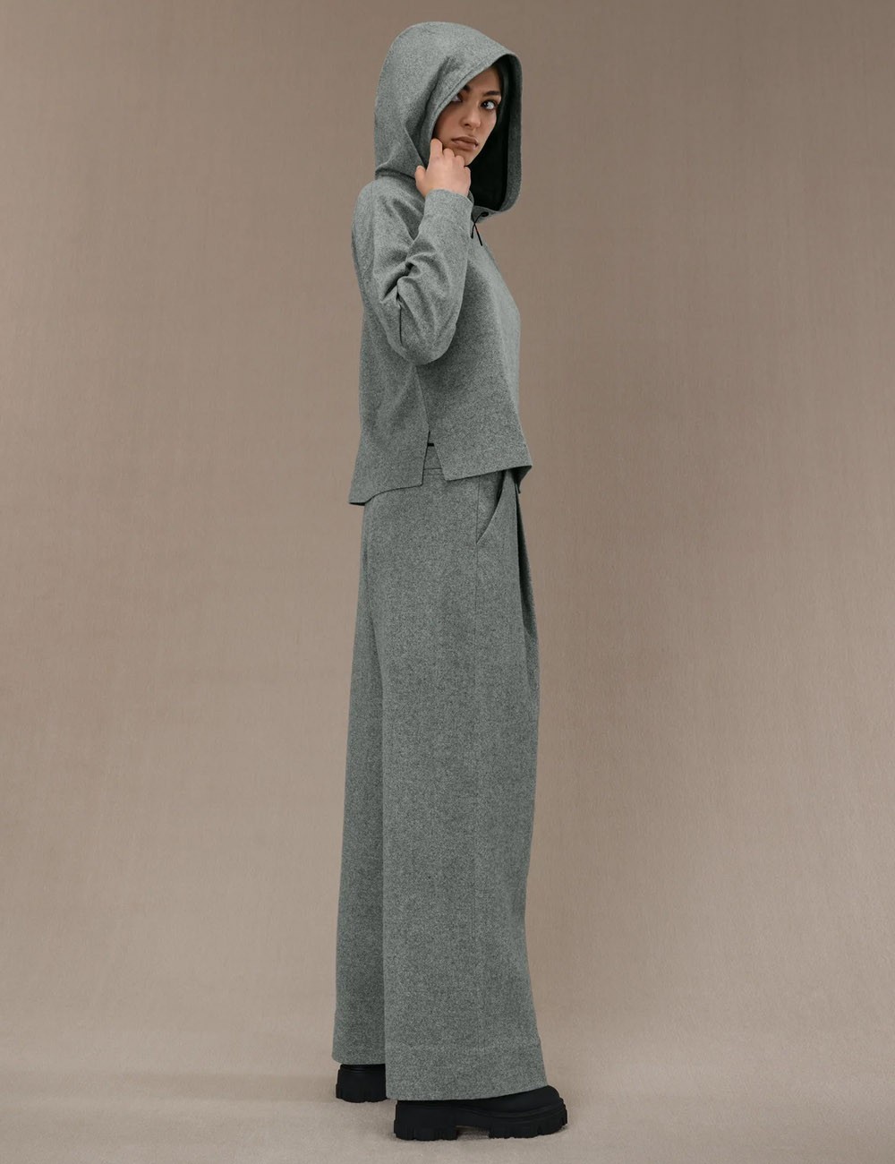 Felpa sesta hood wom fleece