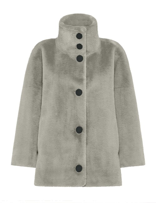 Cappottino Eco Fur K Wom Jkt white sand