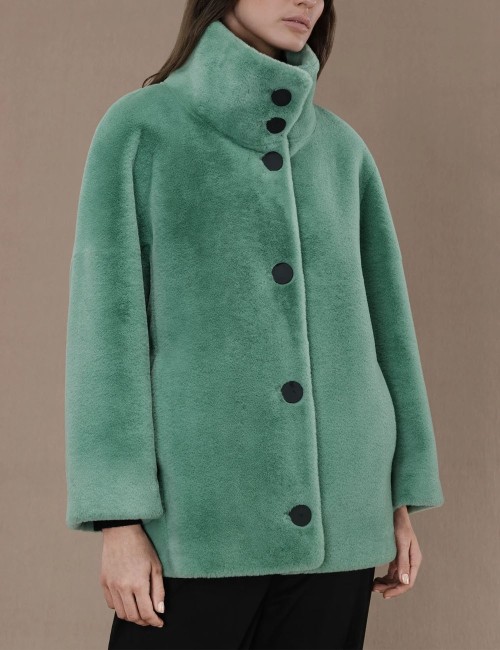 Cappottino Eco Fur K Wom Jkt white sand