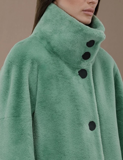 Cappottino Eco Fur K Wom Jkt white sand