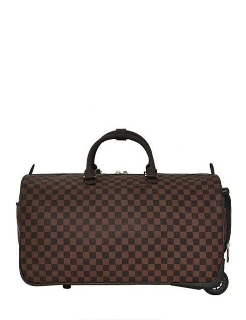 CORE EMBOSS CHECK WHEELY DUFFLE