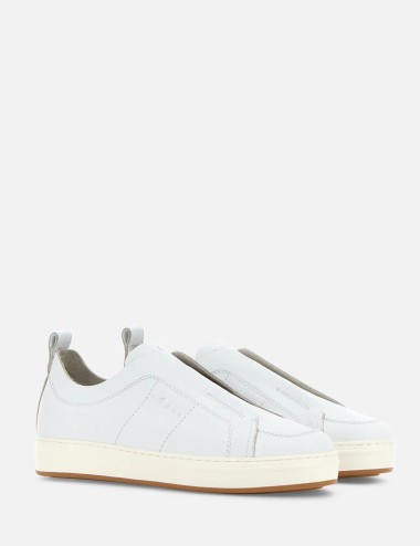 Sneakers H-TV in pellle Bianco