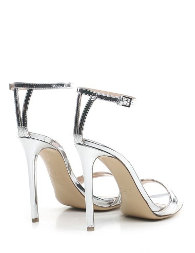 MICOL high platform sandal mirrored silver