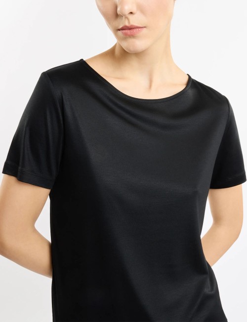 T-shirt in Jersey nera