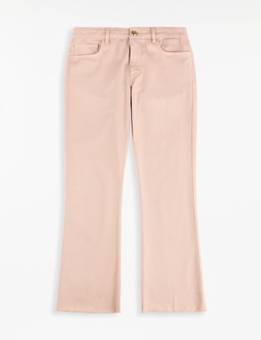 Pantaloni 5 Tasche in Cotone Stretch rosa