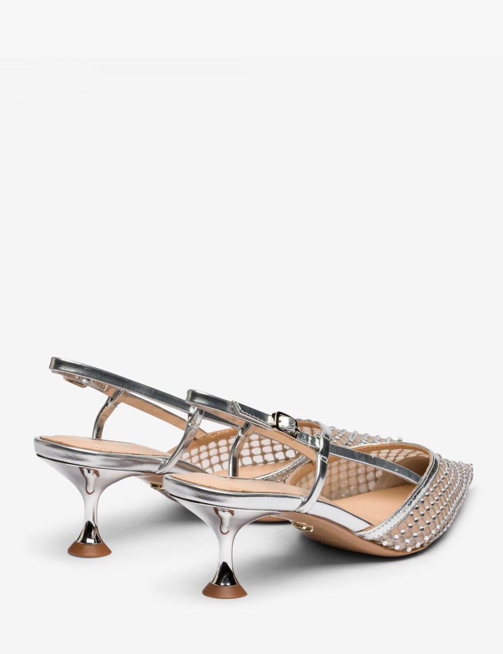 Slingback CARMEN PUMP 55 Mirror Kid Leather silver