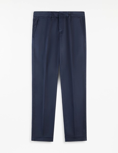 Pantaloni Slim in Gabardine Stretch blu