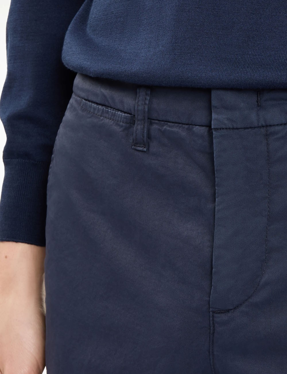 Pantaloni Slim in Gabardine Stretch blu