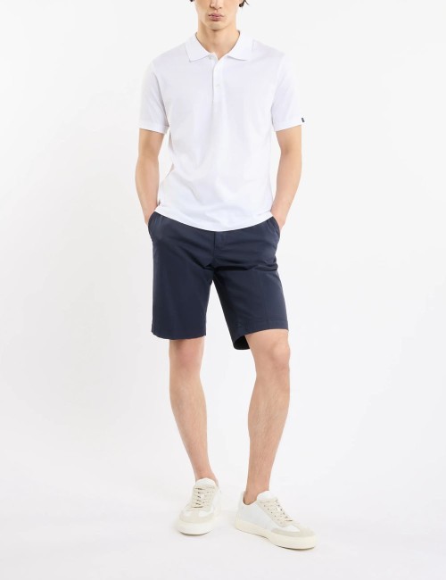 Polo Shirt in Mélange Jersey white