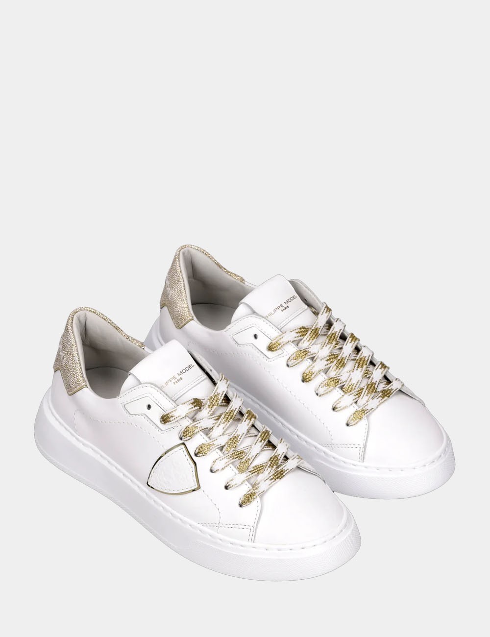 Sneakers Temple Tennis White Gold